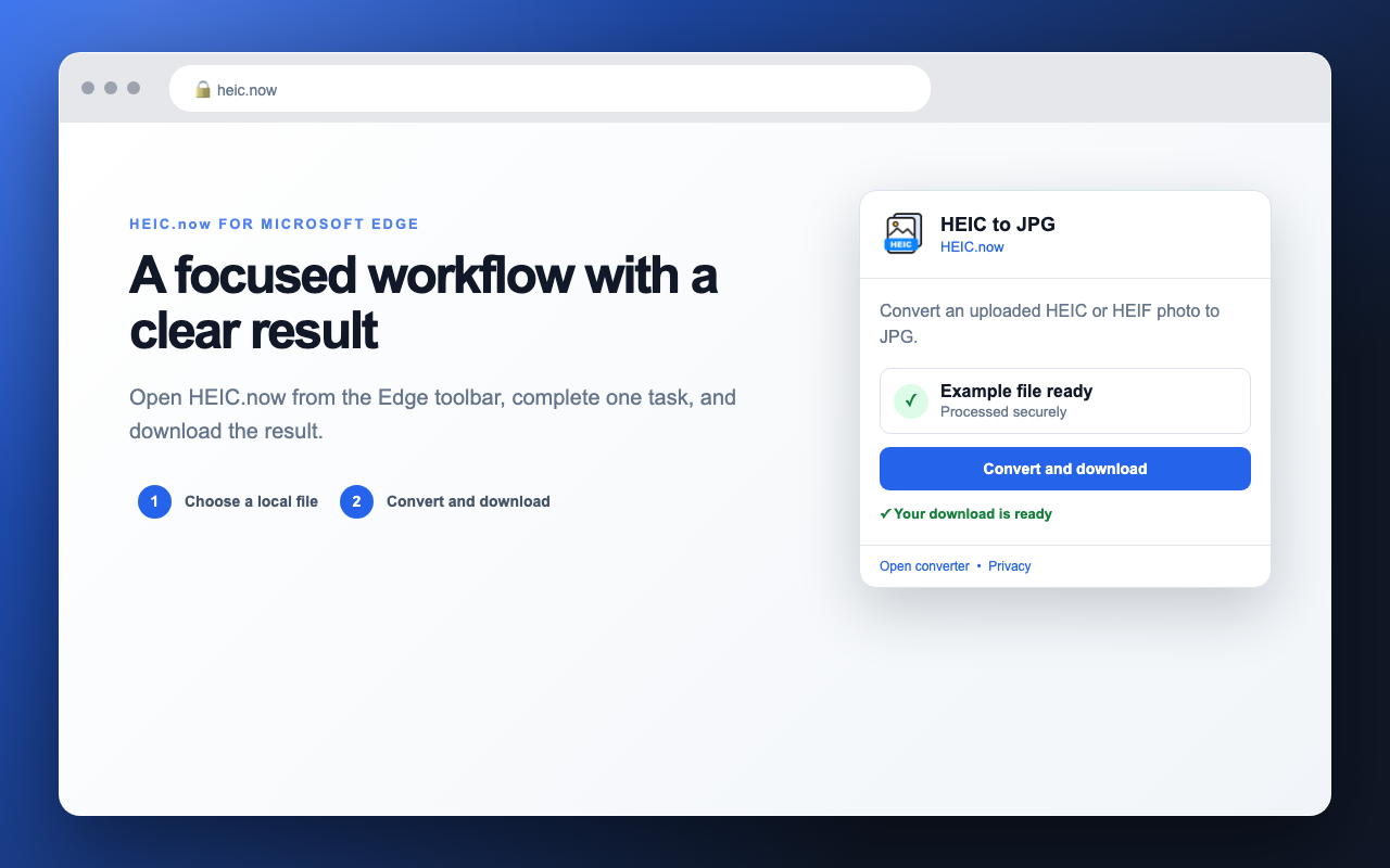 HEIC to JPG result workflow