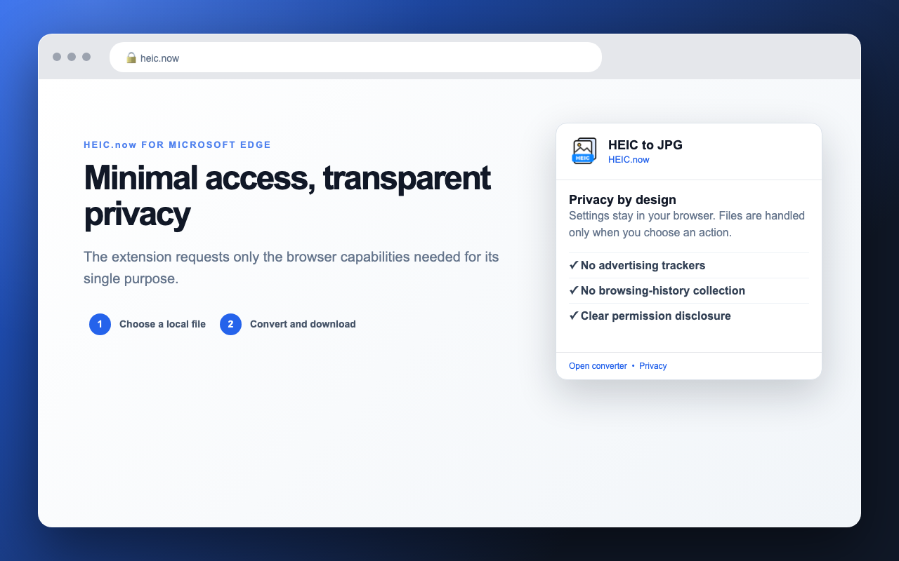 HEIC to JPG privacy details