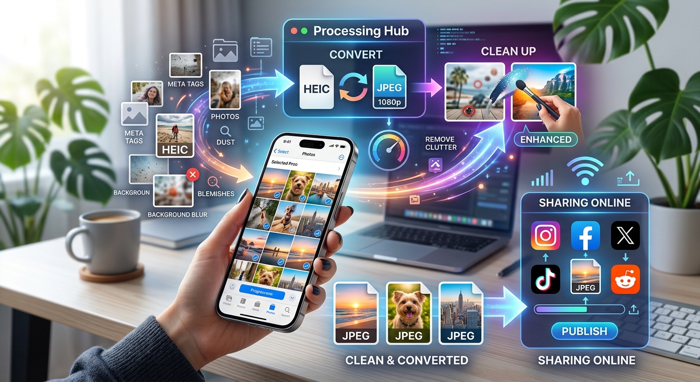 How to Convert and Clean Up iPhone Photos Before Sharing Online