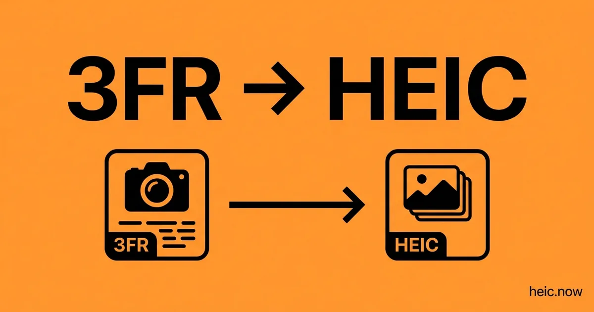 Convert 3FR to HEIC Online Free