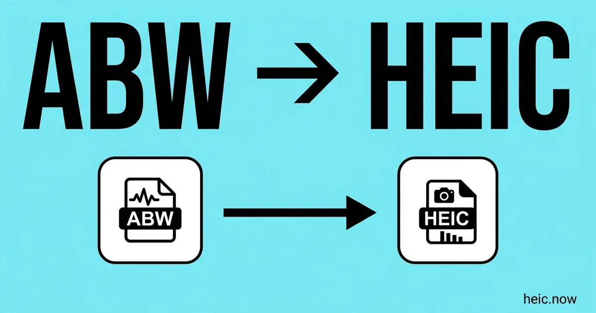 Convert ABW to HEIC Online Free
