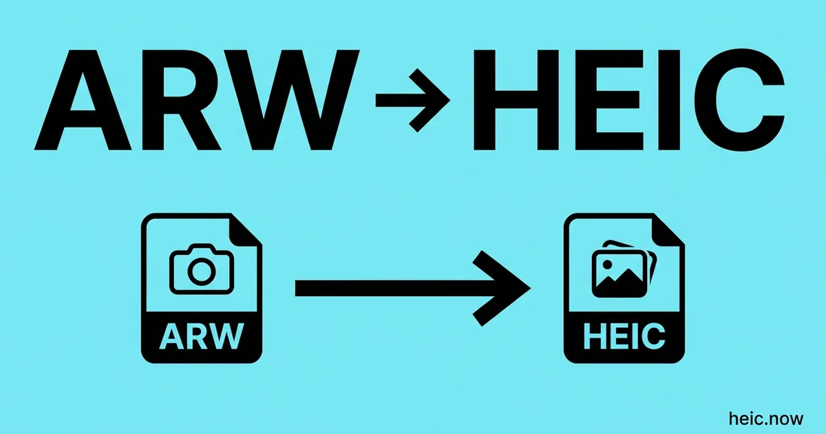 Convert ARW to HEIC Online Free