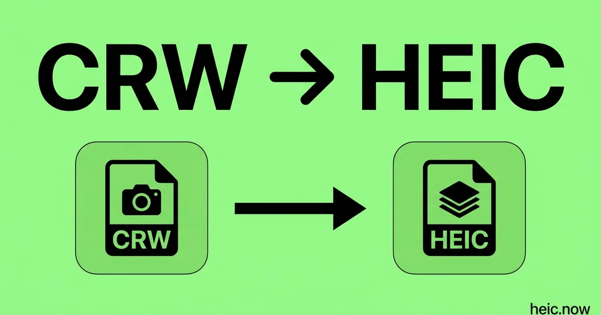 Convert CRW to HEIC Online Free