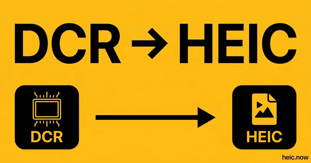 Convert DCR to HEIC Online Free