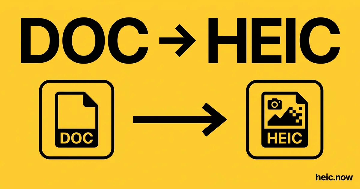 Convert DOC to HEIC Online Free