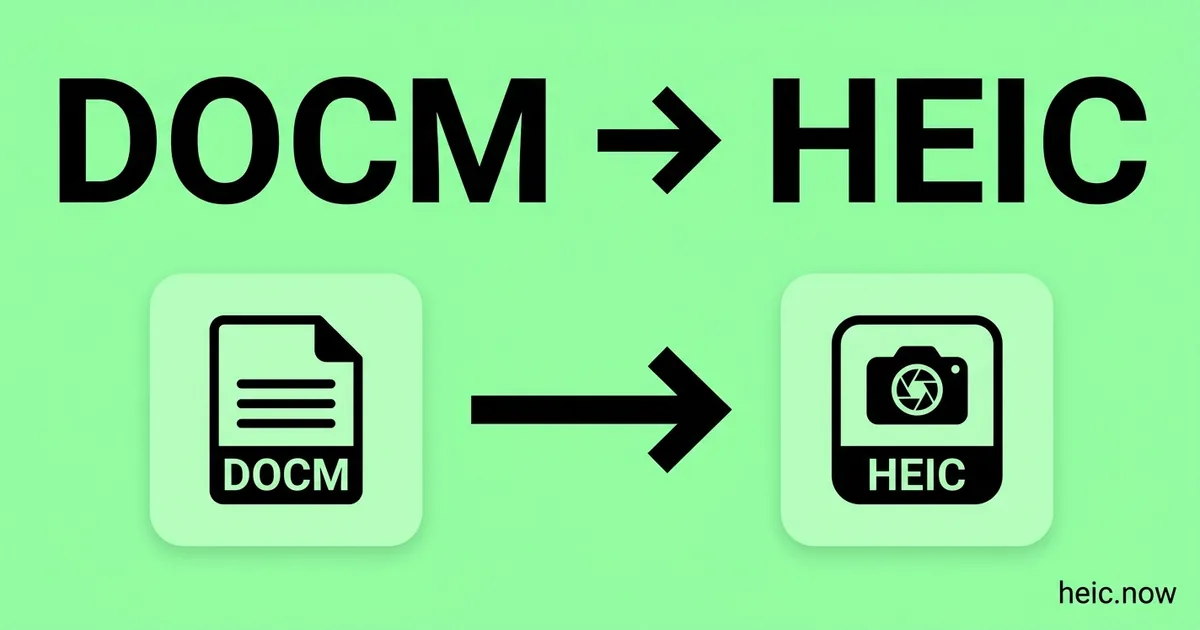 Convert DOCM to HEIC Online Free