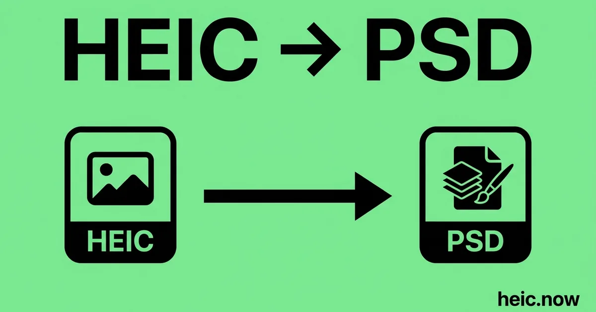 Convert HEIC to PSD Online Free