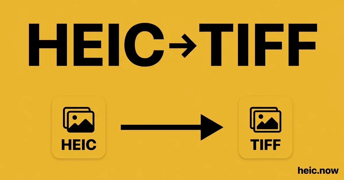 Convert HEIC to TIFF Online Free