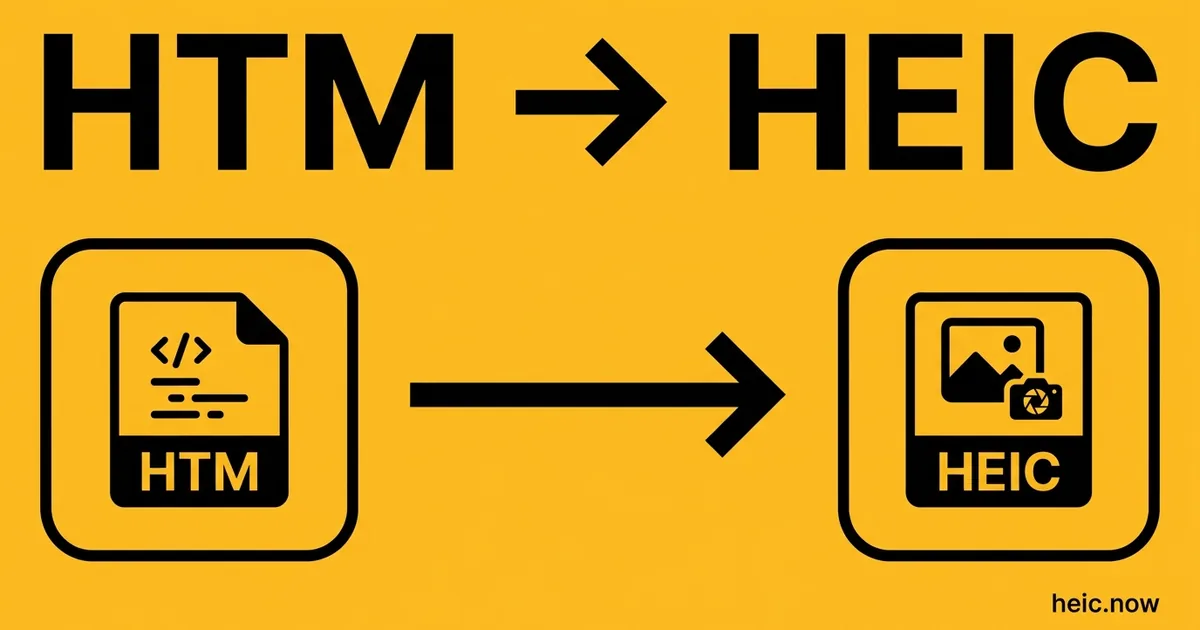 Convert HTM to HEIC Online Free