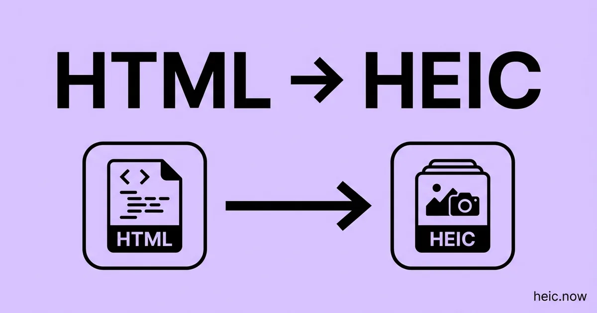 Convert HTML to HEIC Online Free