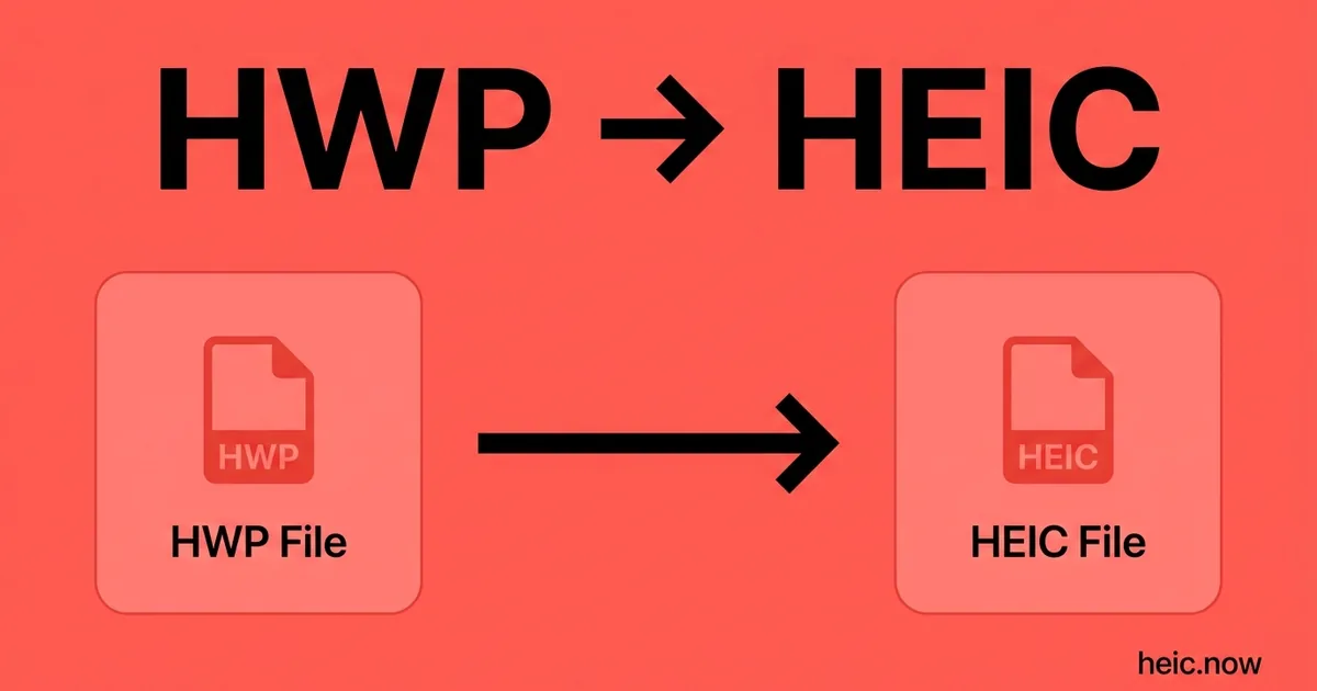 Convert HWP to HEIC Online Free