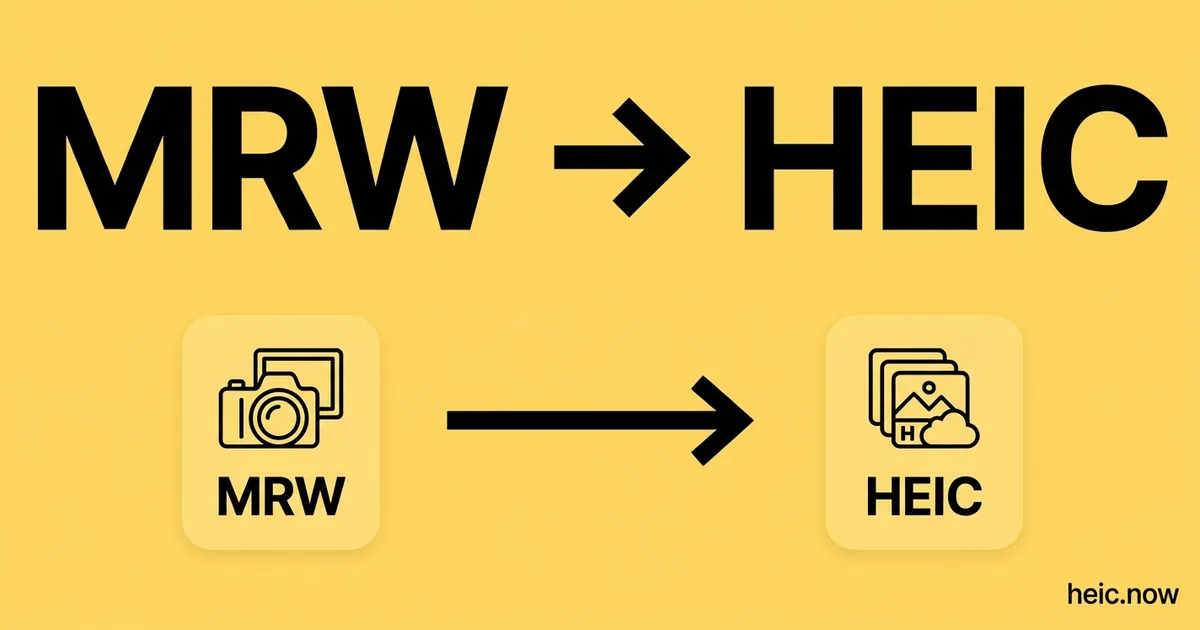 Convert MRW to HEIC Online Free