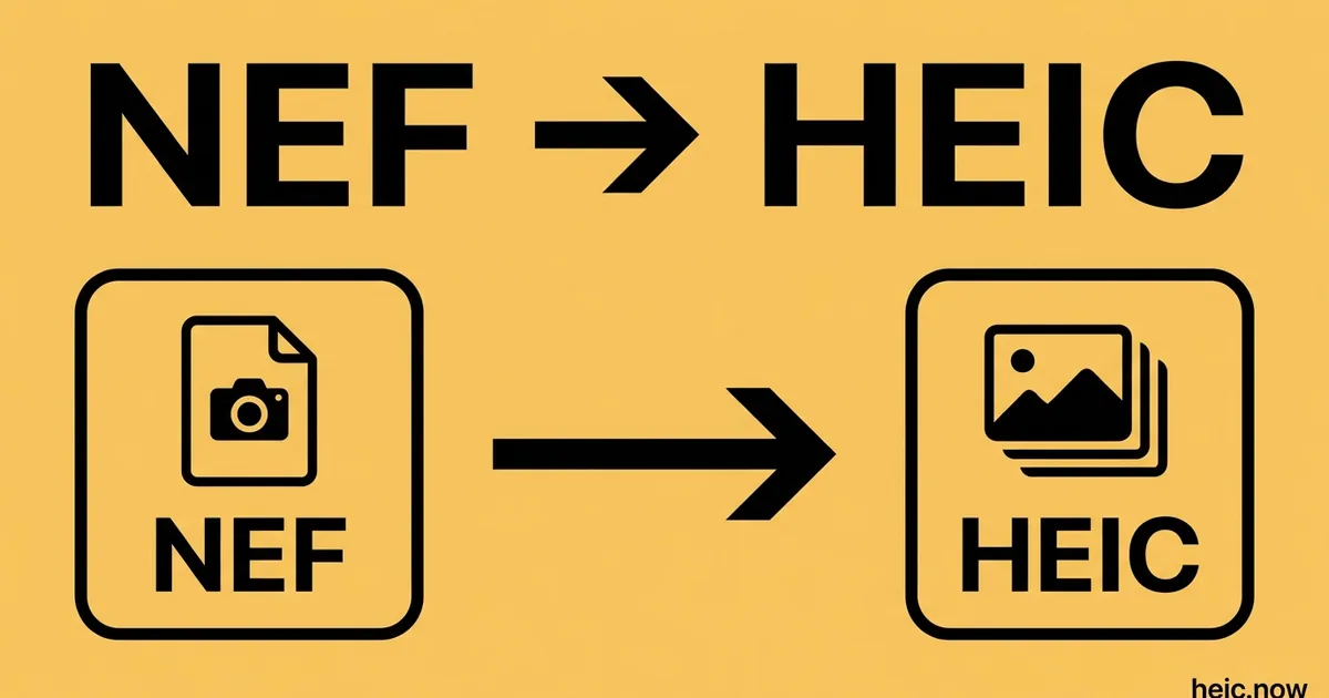 Convert NEF to HEIC Online Free