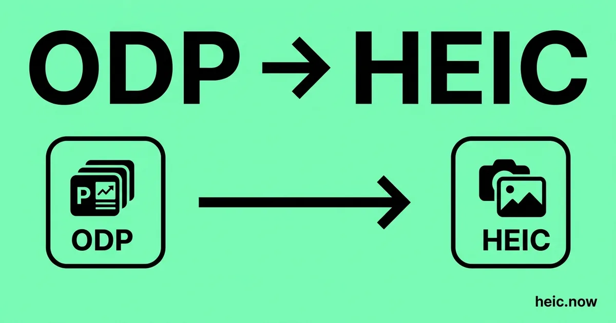 Convert ODP to HEIC Online Free
