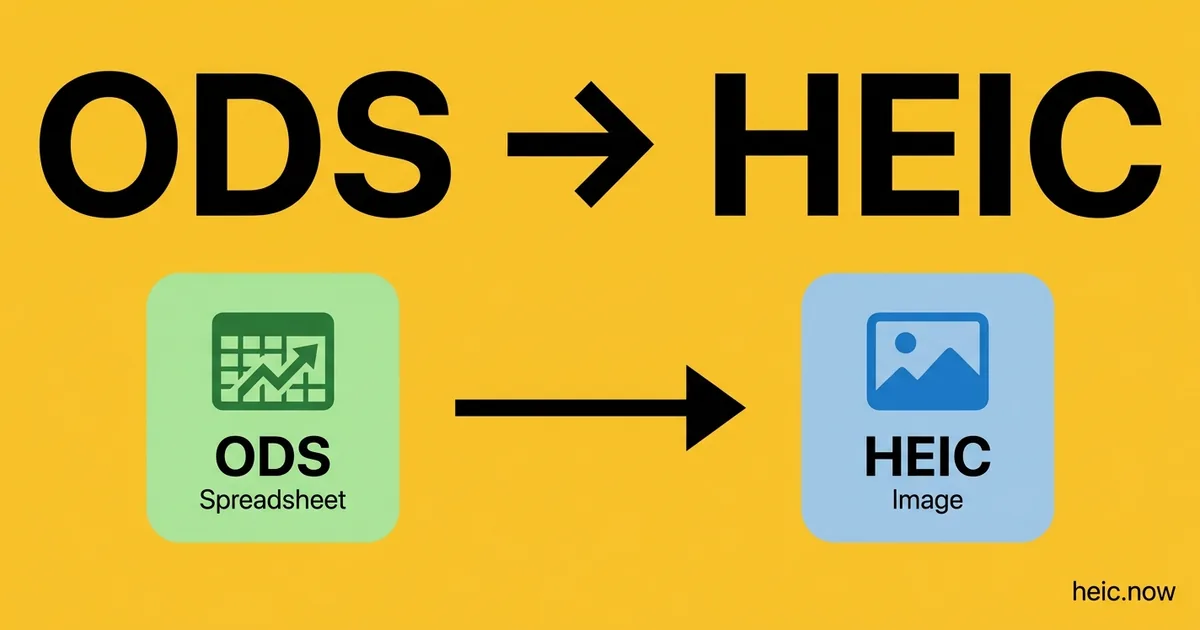 Convert ODS to HEIC Online Free