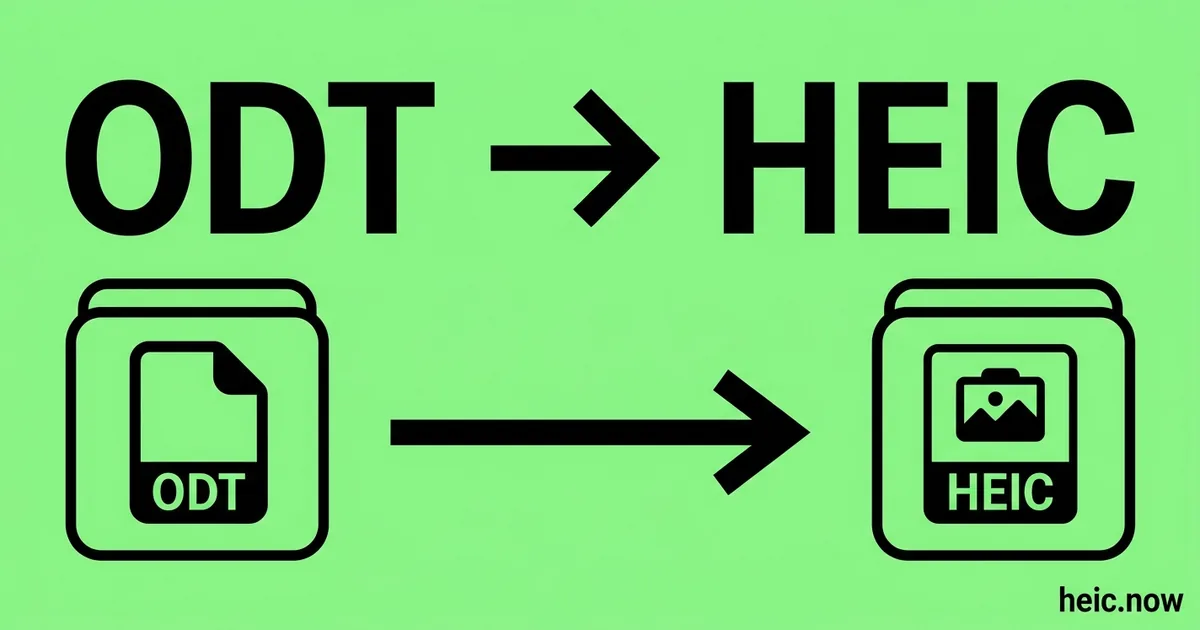Convert ODT to HEIC Online Free
