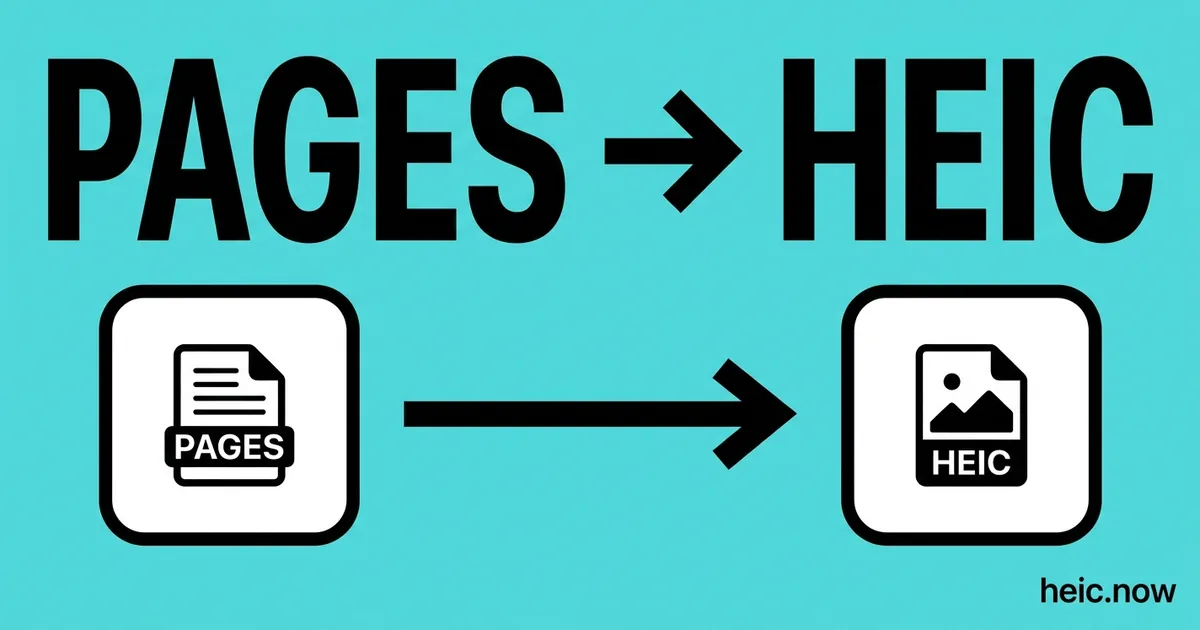 Convert Pages to HEIC Online Free