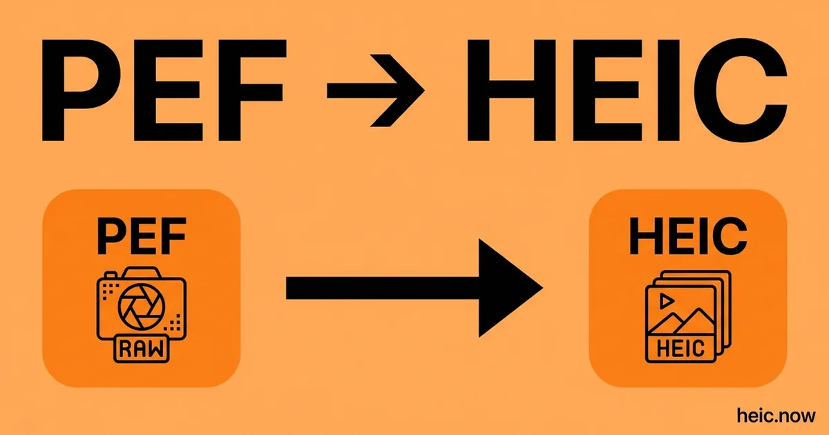 Convert PEF to HEIC Online Free