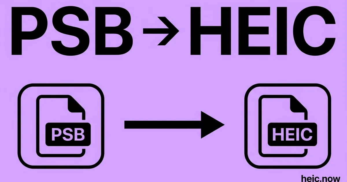 Convert PSB to HEIC Online Free