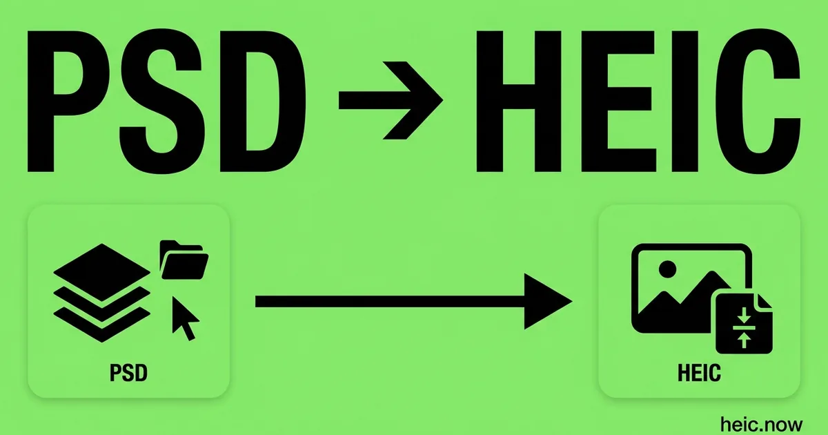 Convert PSD to HEIC Online Free