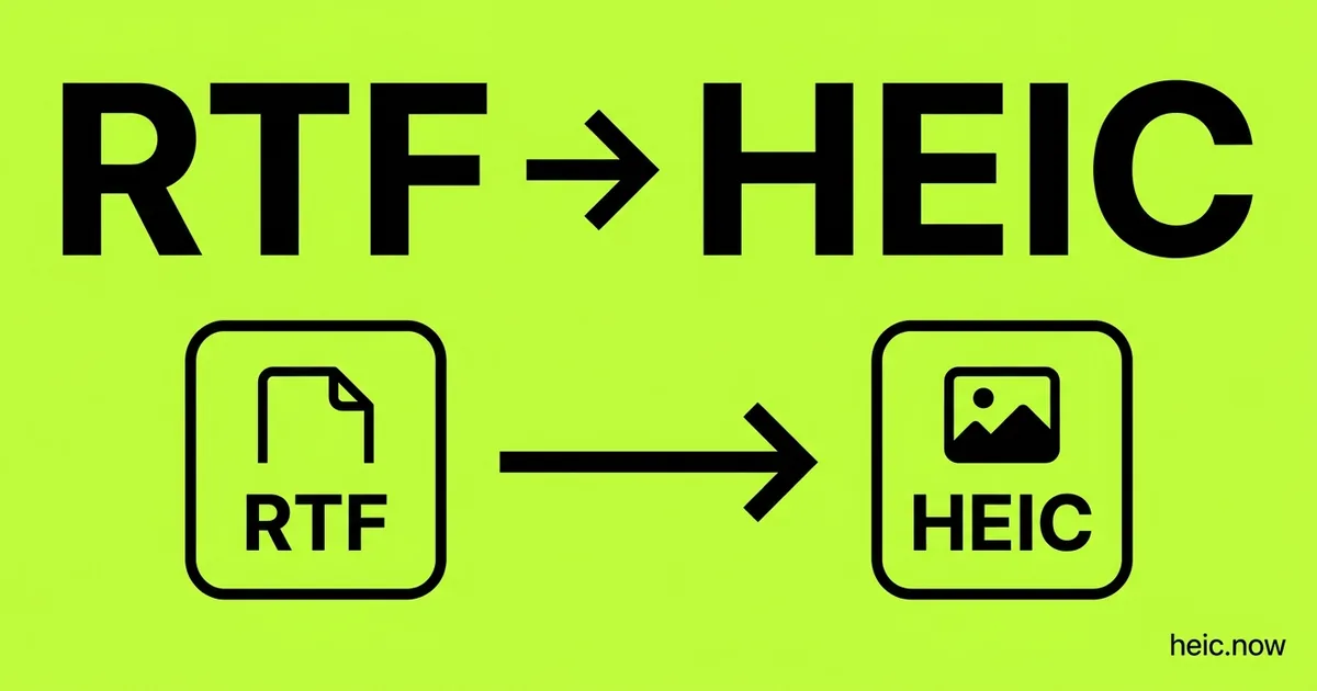 Convert RTF to HEIC Online Free