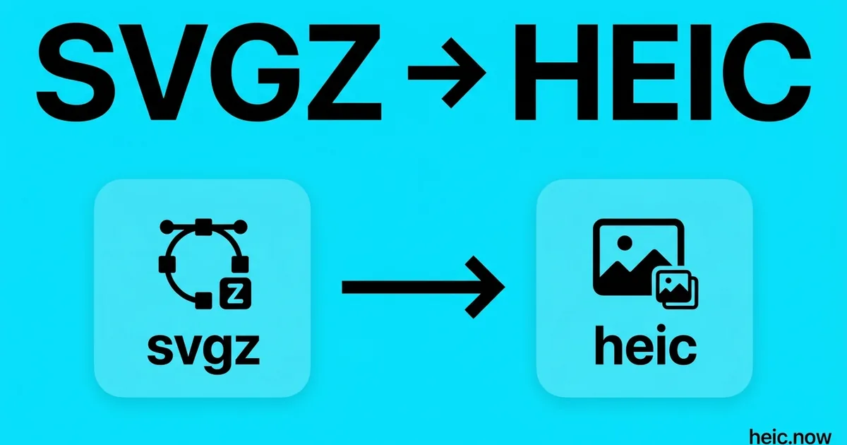 Convert SVGZ to HEIC Online Free