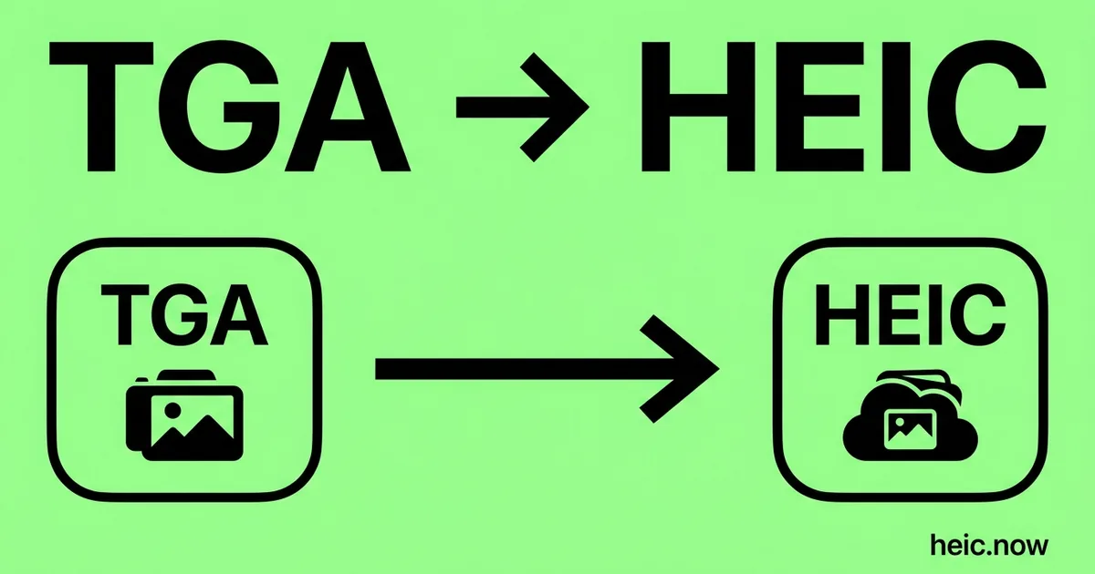 Convert TGA to HEIC Online Free