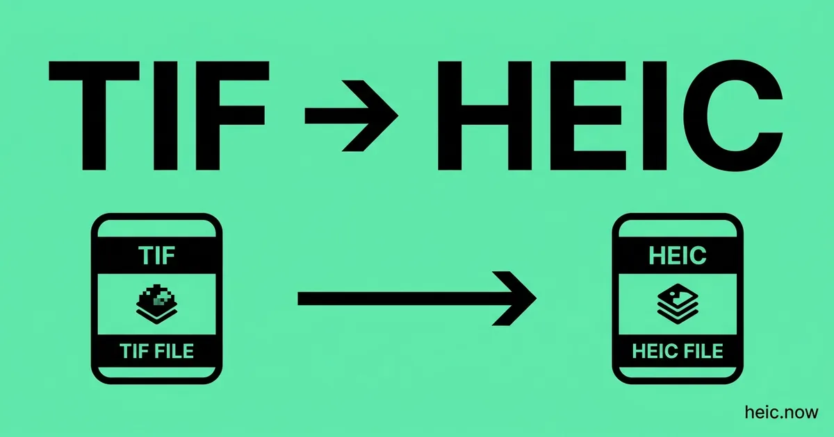 Convert TIF to HEIC Online Free