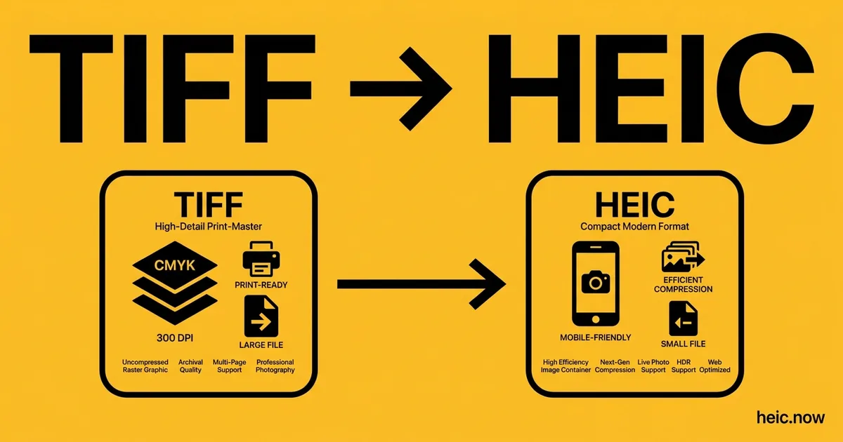 Convert TIFF to HEIC Online Free
