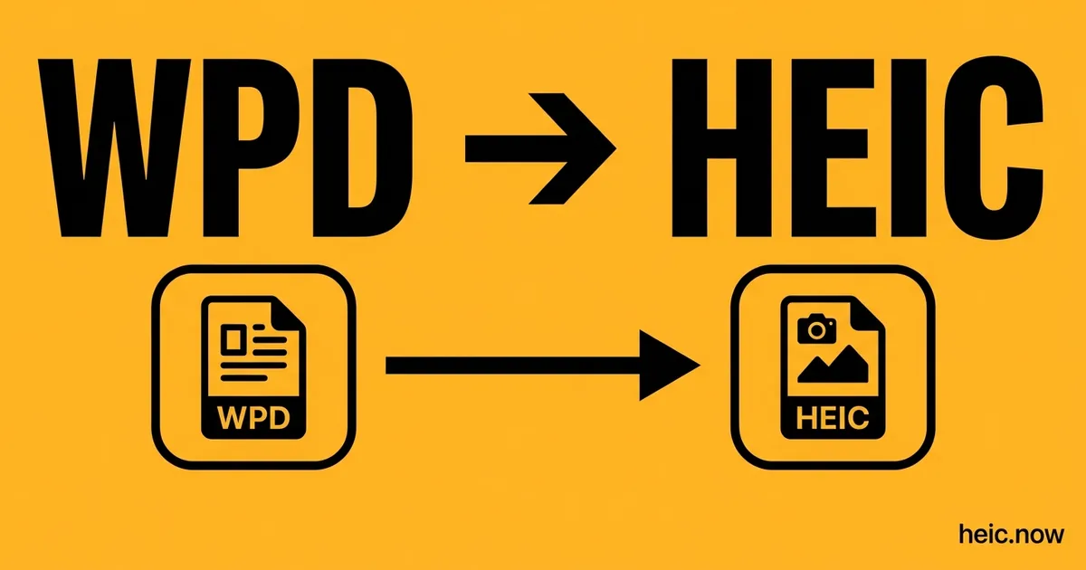 Convert WPD to HEIC Online Free