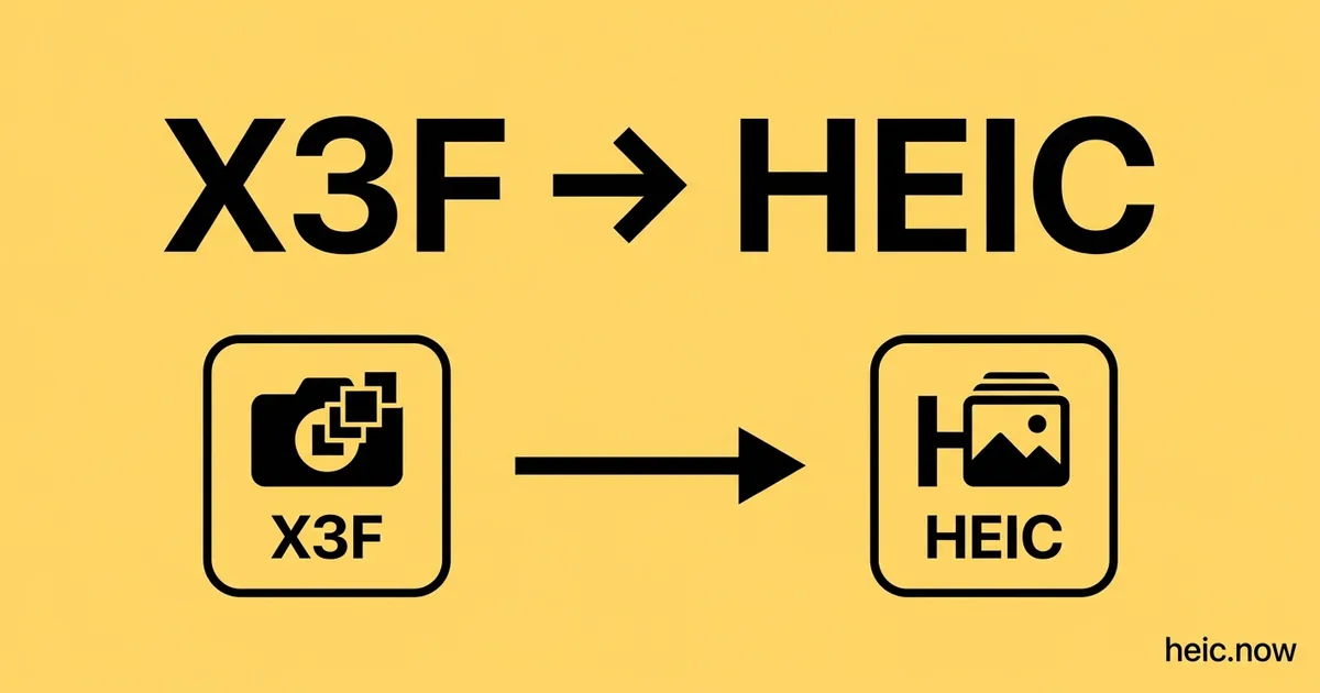 Convert X3F to HEIC Online Free