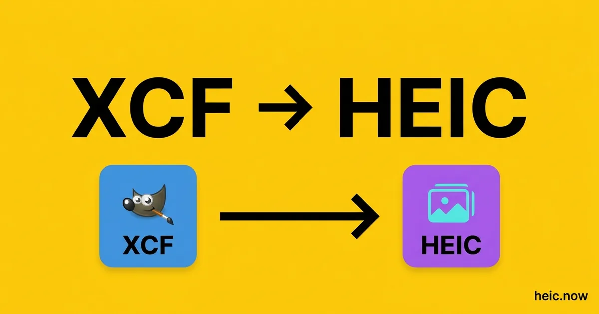 Convert XCF to HEIC Online Free