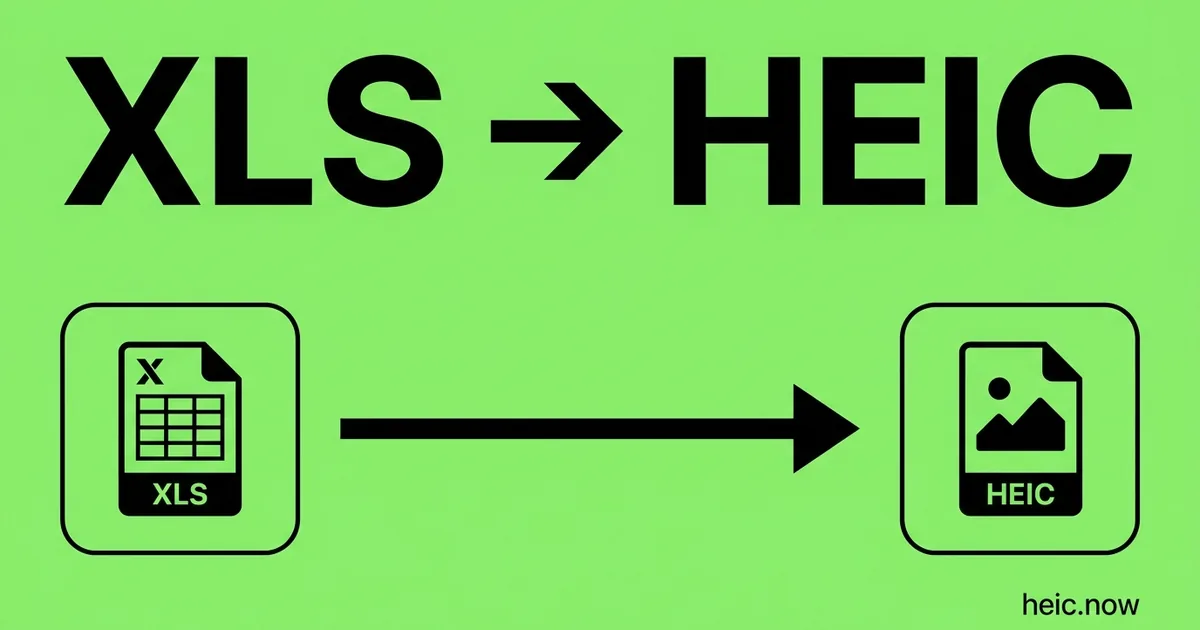 Convert XLS to HEIC Online Free