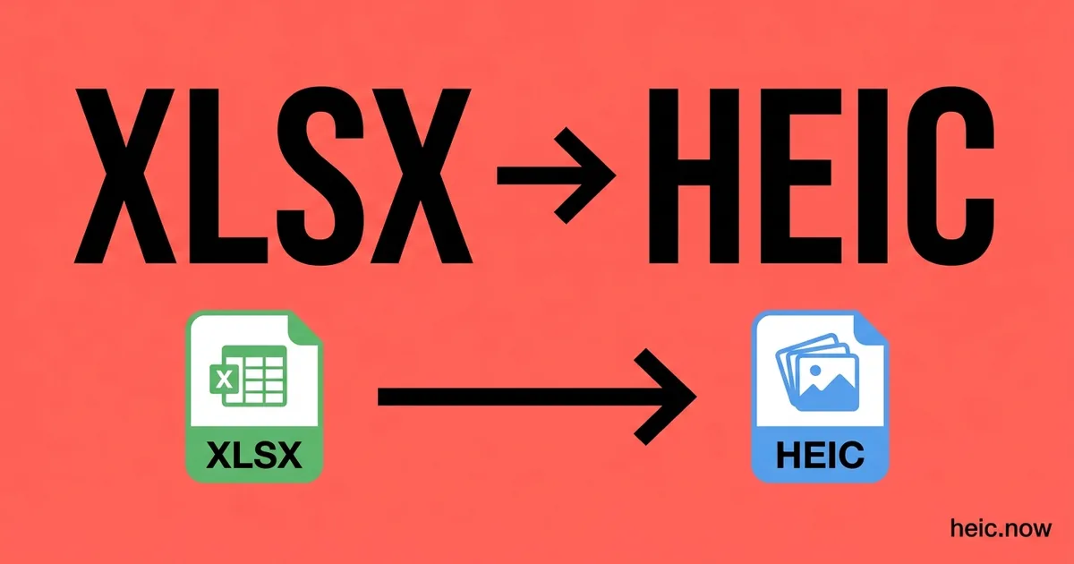 Convert XLSX to HEIC Online Free