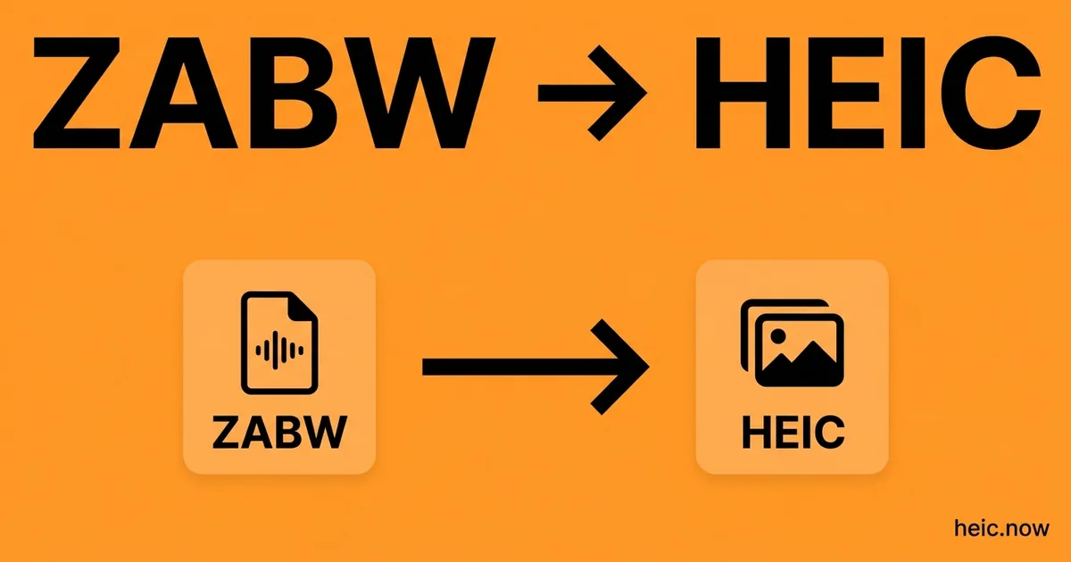 Convert ZABW to HEIC Online Free